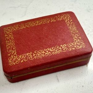 Vintage 1960's Farrington Jewelry Box MCM Red Velvet Lining